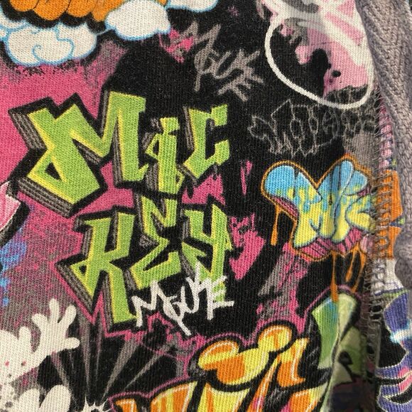 Disney Parks Mickey Pajama Pants Womens Large Lounge Stretch Graffiti - Picture 7 of 16